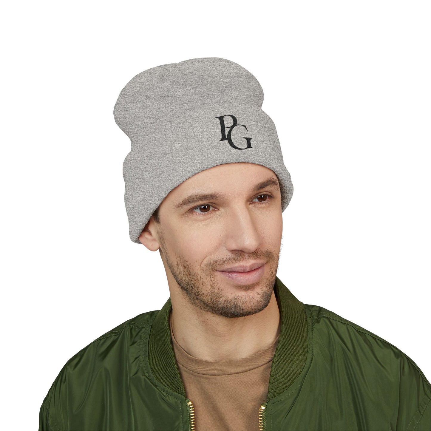 Classic Cuffed Beanie with PG Embroidery - Cozy Winter Accessory