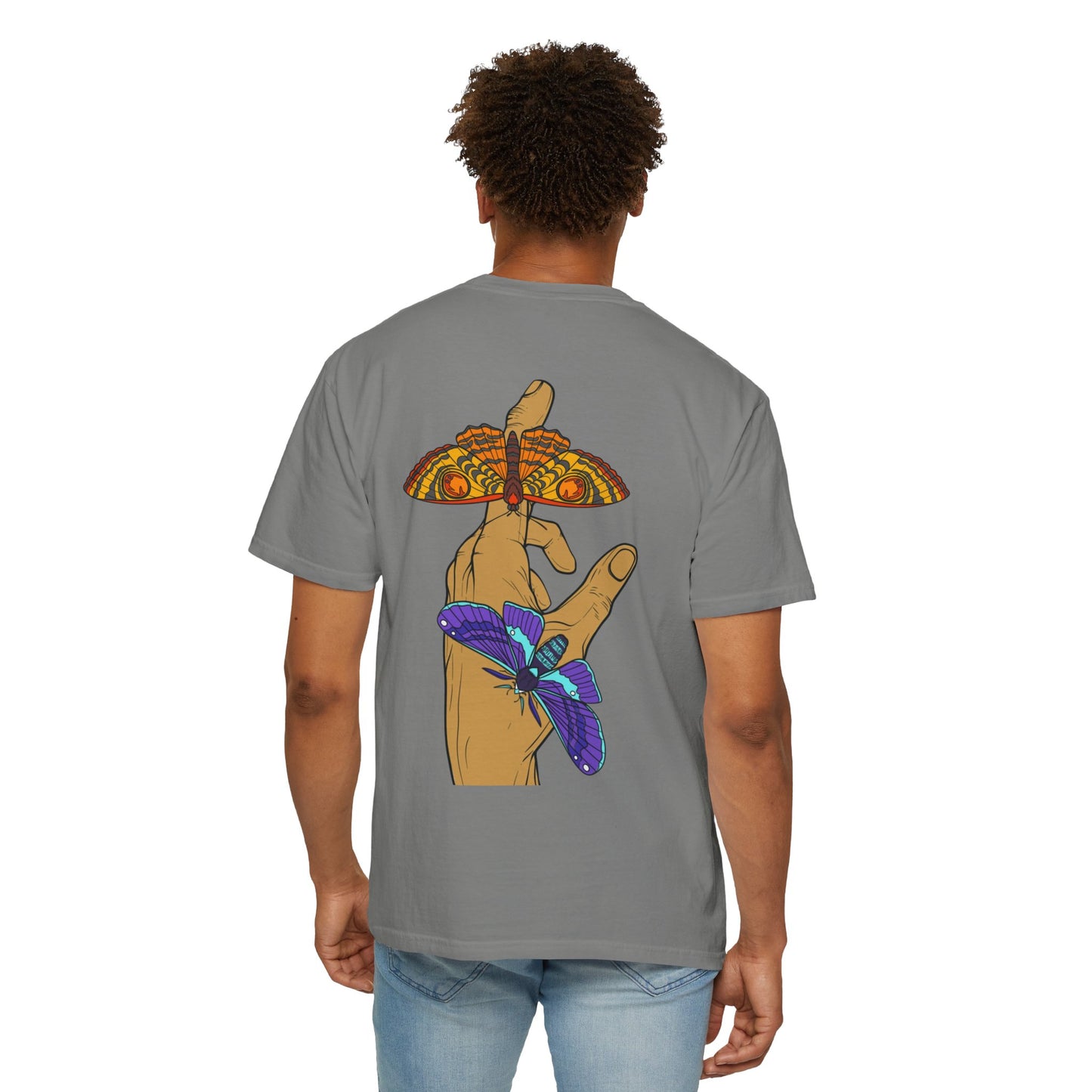 Moth Design Garment-Dyed T-shirt