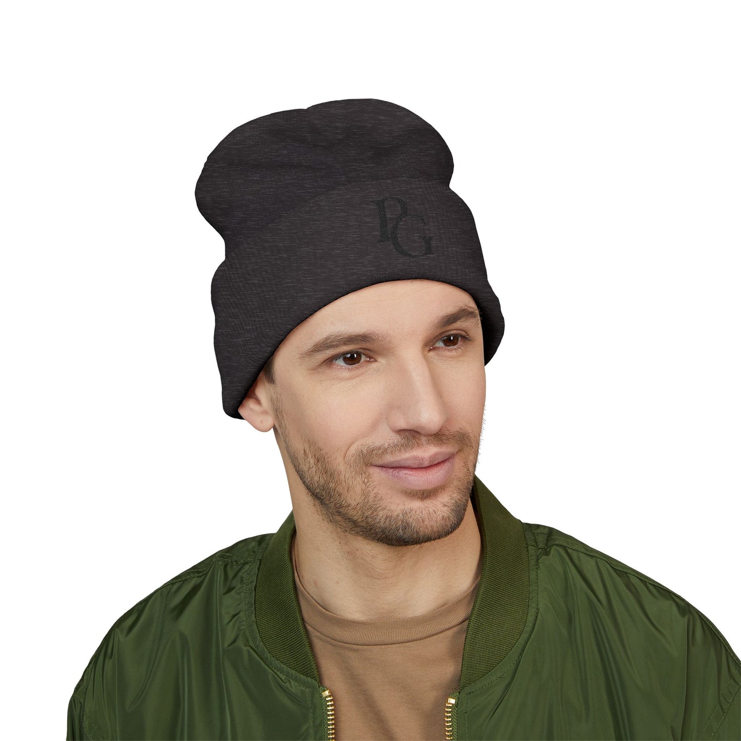 Classic Cuffed Beanie with PG Embroidery - Cozy Winter Accessory