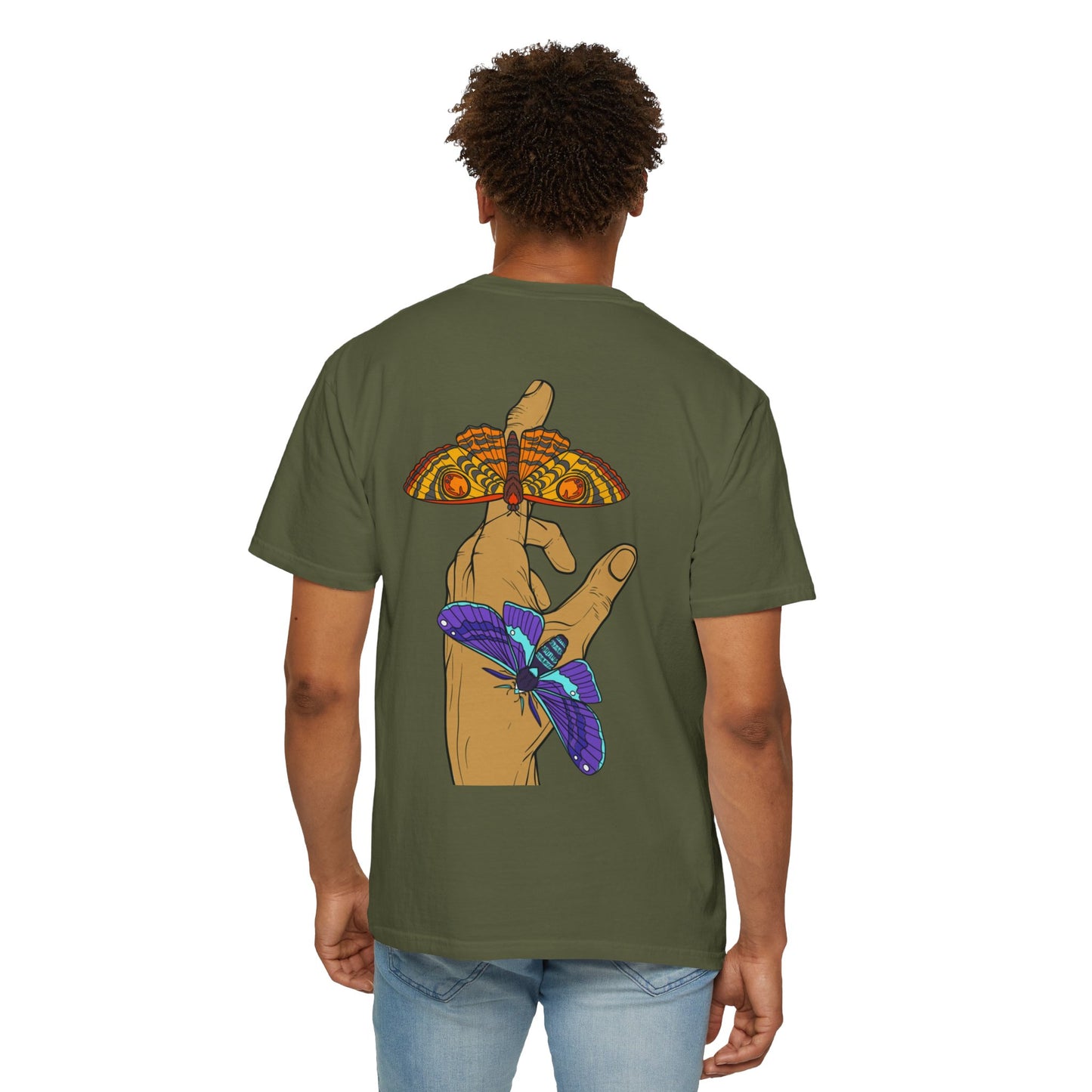 Moth Design Garment-Dyed T-shirt