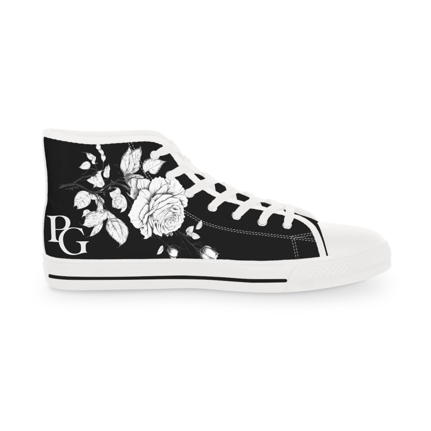 Floral Pattern High Top Sneakers