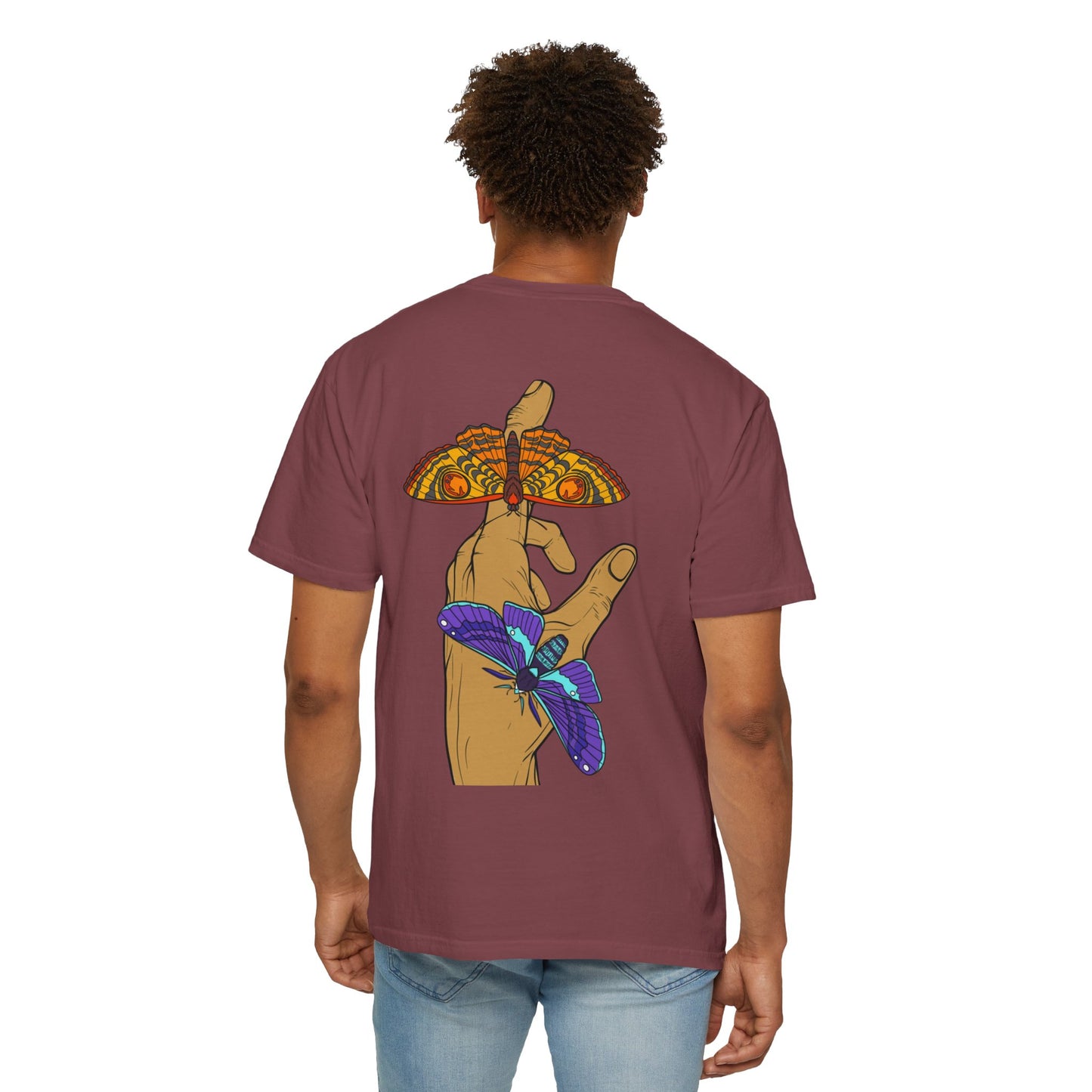 Moth Design Garment-Dyed T-shirt