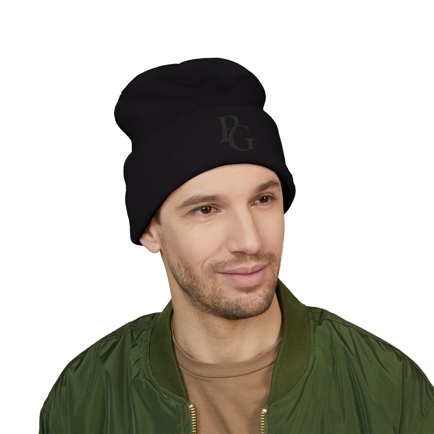 Classic Cuffed Beanie with PG Embroidery - Cozy Winter Accessory